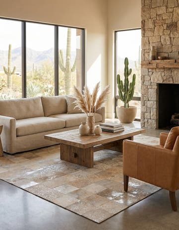 5' 1 x 8' Cowhide Rug