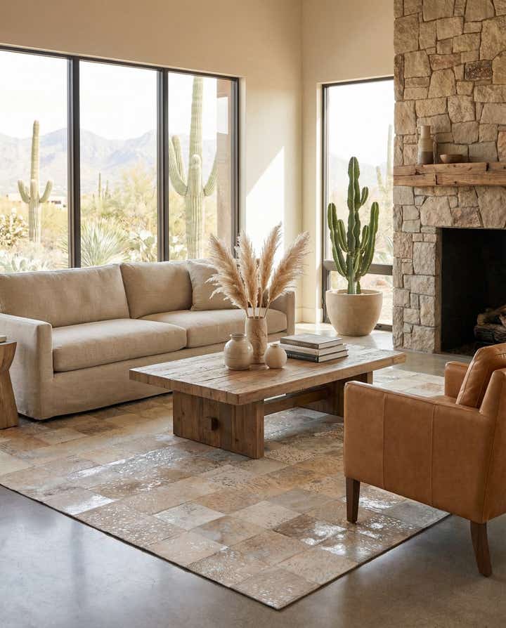 5' 1 x 8' Cowhide Rug