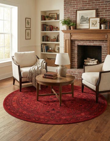7' 10 x 7' 10 Bokhara Round Rug