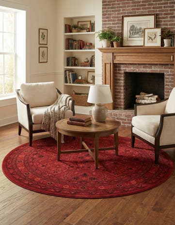 7' 10 x 7' 10 Bokhara Round Rug