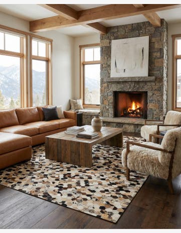 5' x 7' 10 Cowhide - Patchwork Rug