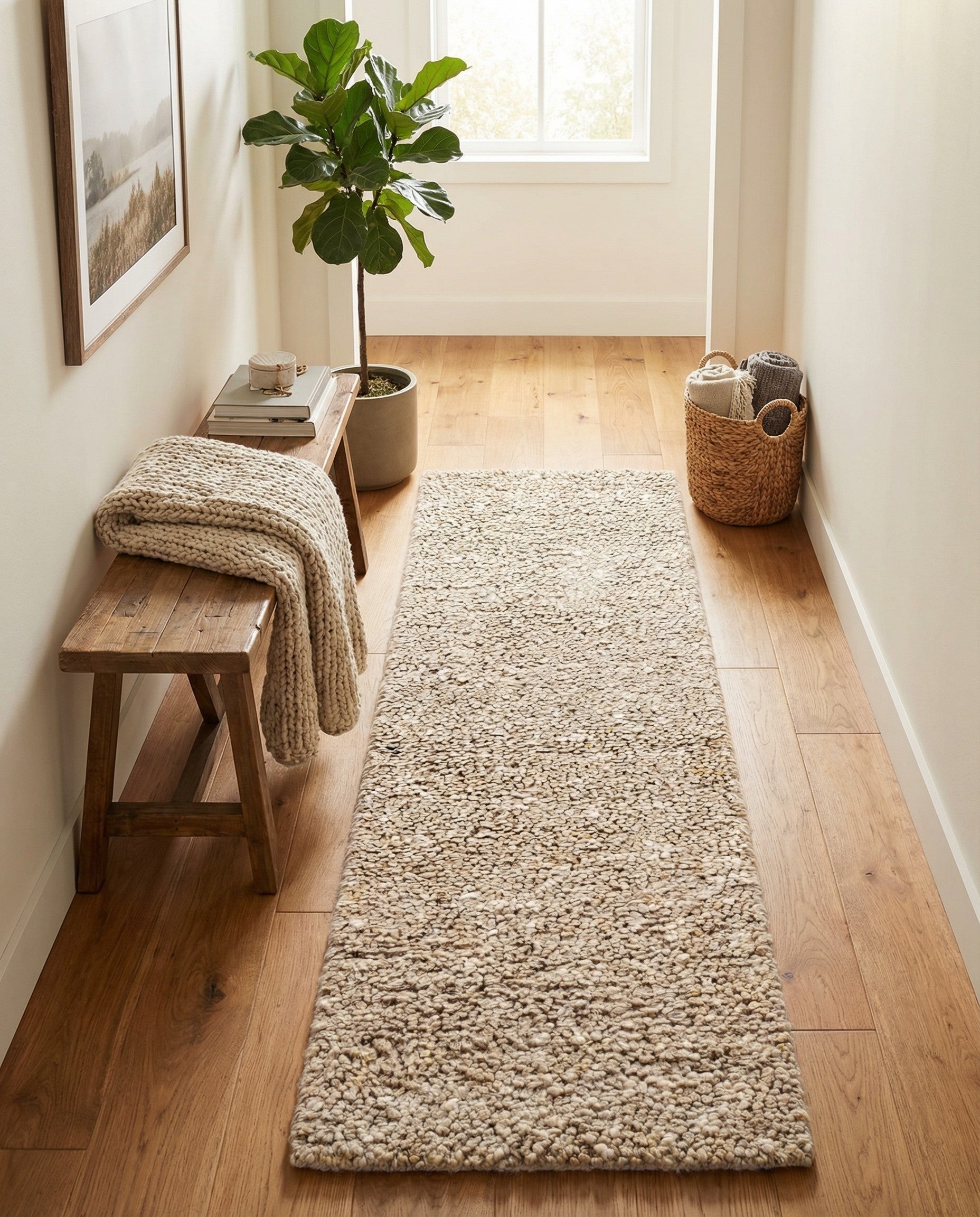  2' x 8'  Hand Woven Haka Deluxe Shag Runner Rug