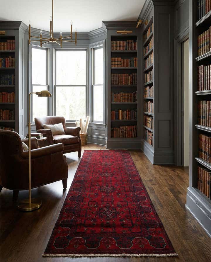 2' 7 x 9' 6 Hand Knotted Khal Mohammadi Wool Runner Rug