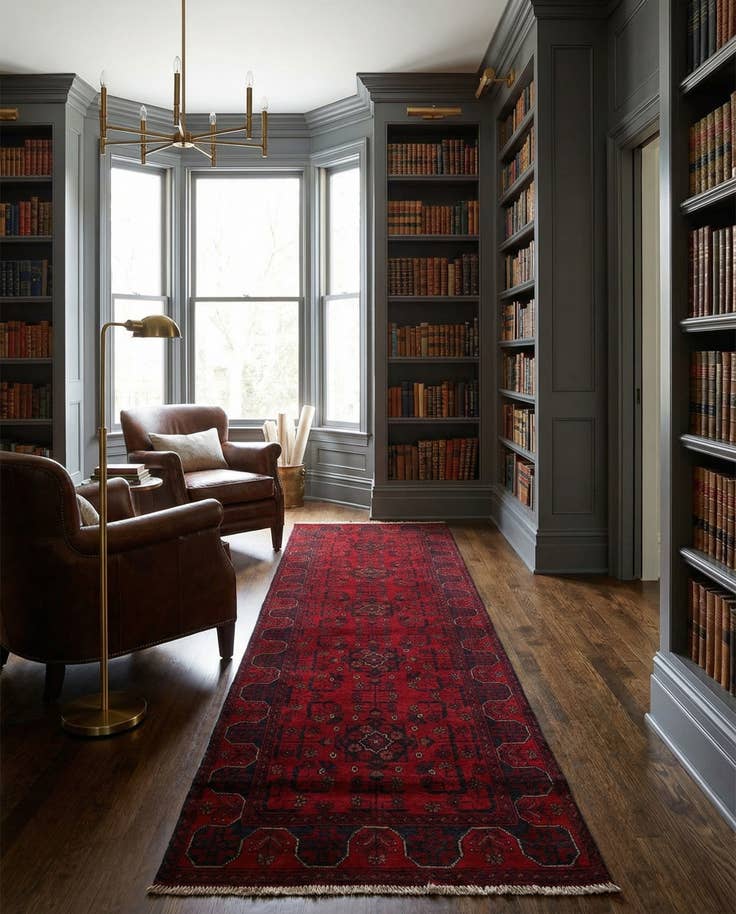 Detail image of 2' 7 x 9' 6 Hand Knotted Khal Mohammadi Wool Runner Rug