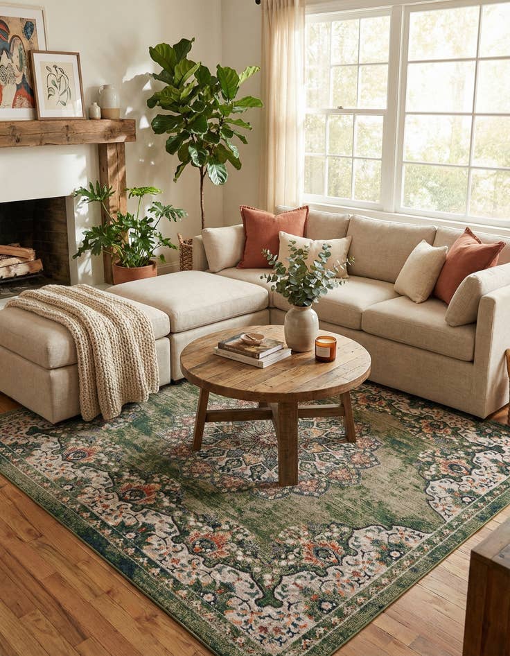 Detail image of  8' x 8' Isabella Square Rug