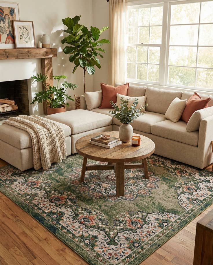 Detail image of 8' x 8' Isabella Square Rug