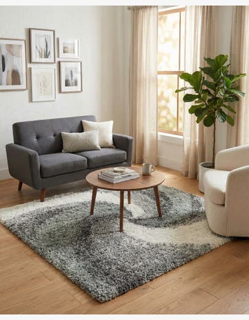 Sage Green Soft Touch Shag Square Rug