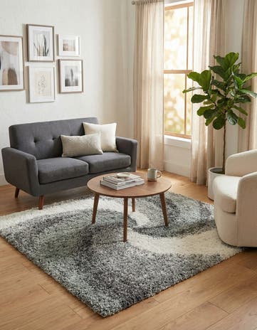 Sage Green Soft Touch Shag Square Rug