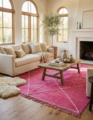 5' 7 x 8' Hand Woven Kilim Modern Wool Rug