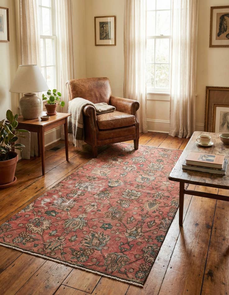 Detail image of 3' 6 x 7' 2 Hand Knotted Ultra Vintage Persian Wool Runner Rug