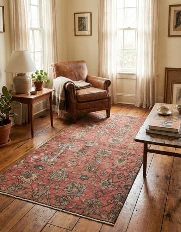 3' 6 x 7' 2 Hand Knotted Ultra Vintage Persian Wool Runner Rug