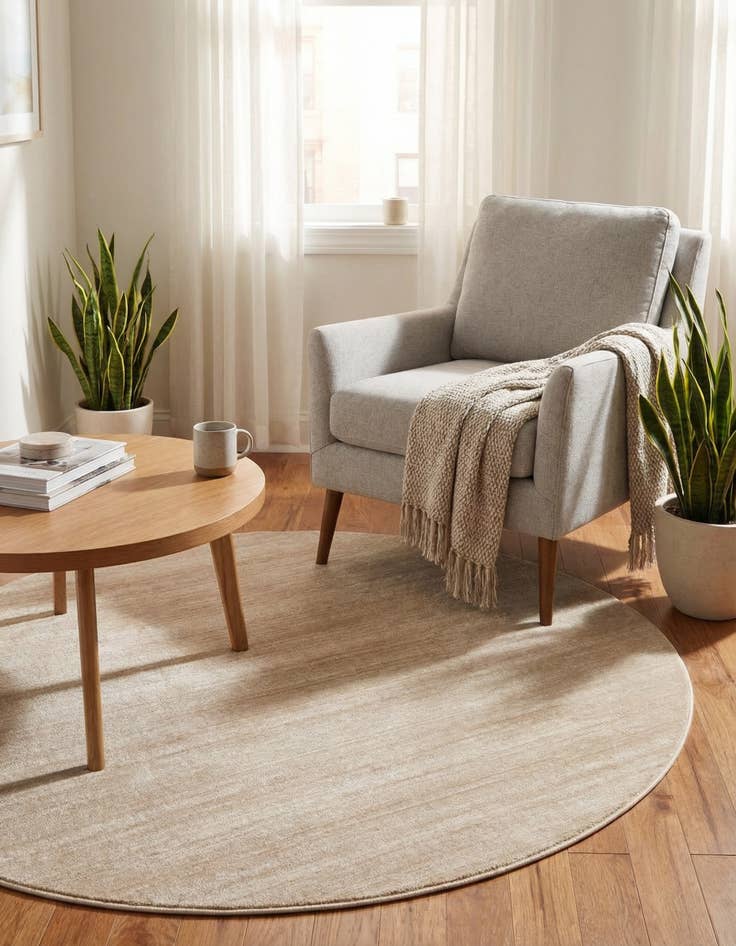 Detail image of Jill Zarin 5' 3 x 5' 3 Uptown Madison Avenue Round Rug