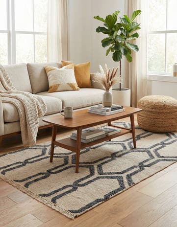 3' 8 x 5' 9 Hand Knotted Luna Rug