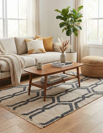 3' 8 x 5' 9 Hand Knotted Luna Rug
