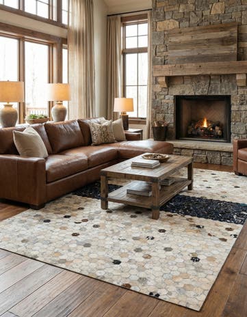 5' 1 x 7' 11 Cowhide - Patchwork Rug
