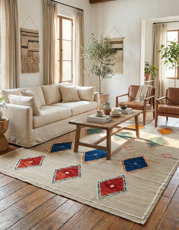 8' 2 x 10' 8 Hand Knotted Moroccan Wool Rug