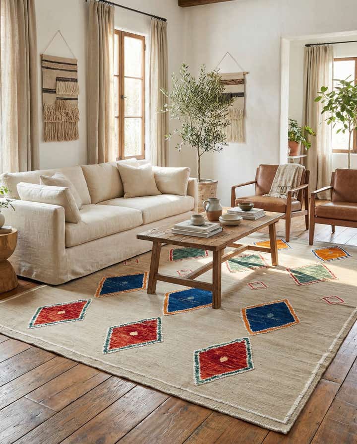 8' 2 x 10' 8 Hand Knotted Moroccan Wool Rug