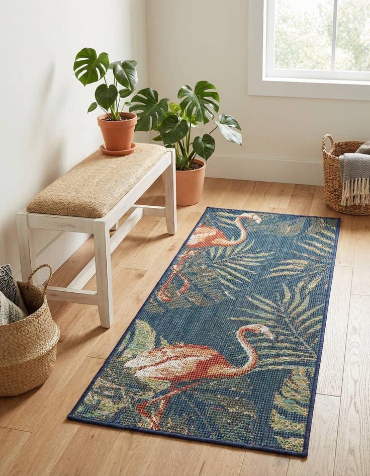 Detail image of 2' x 4'  Washable Baja Indoor / Outdoor Runner Rug