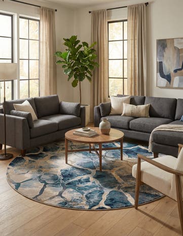 7' 10 x 7' 10 Gossamer Round Rug