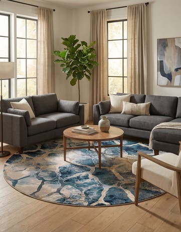 7' 10 x 7' 10 Gossamer Round Rug