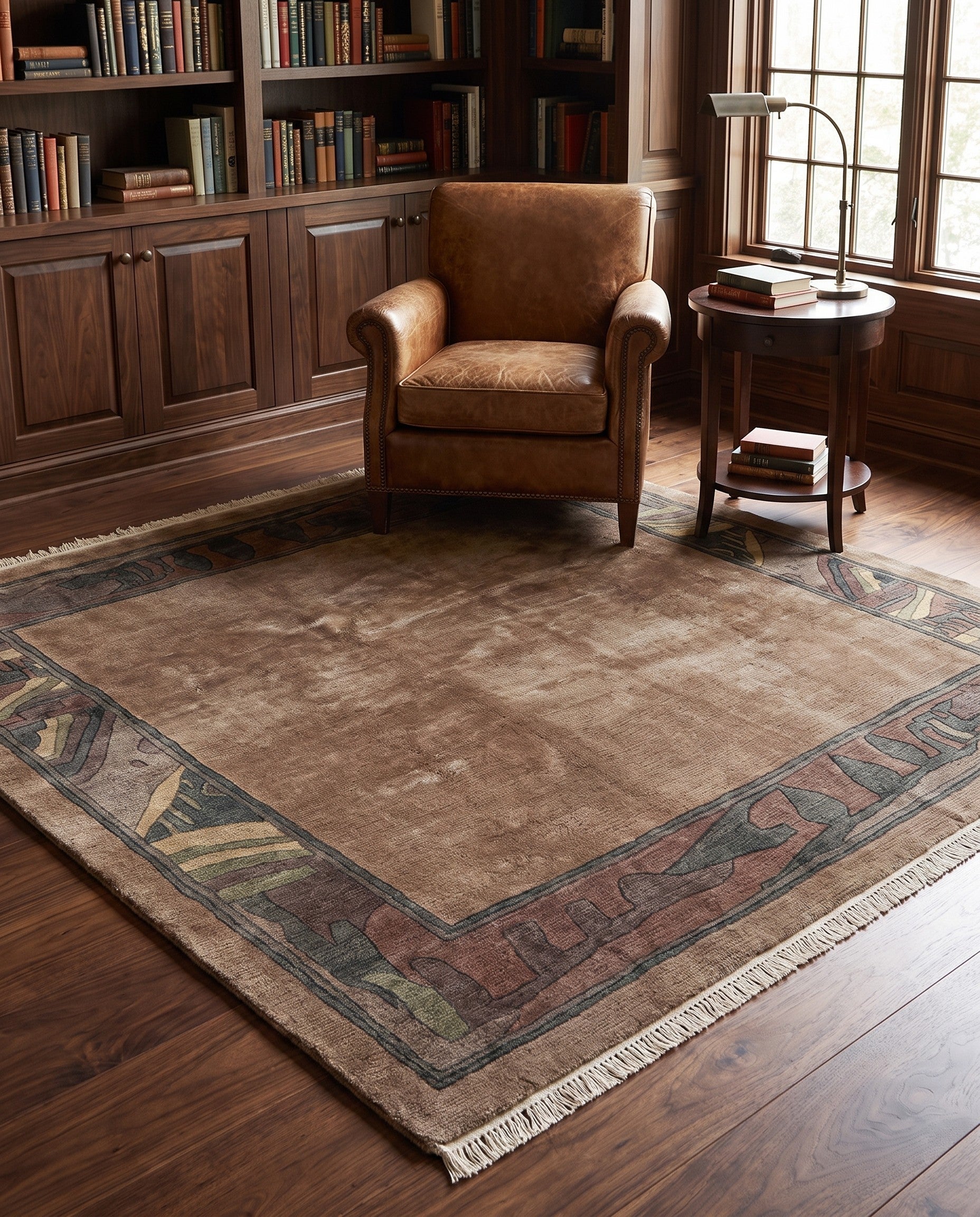 6' 5 x 6' 5 Hand Knotted Tibet Wool Square Rug
