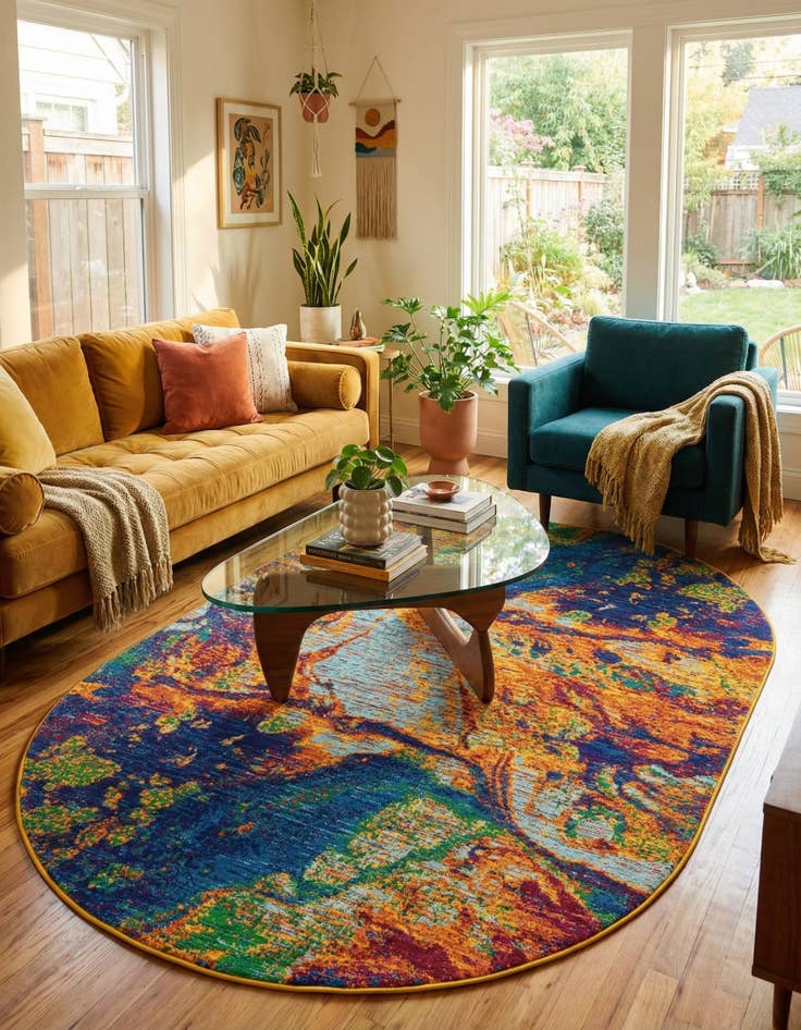 Detail image of  5' 3 x 8' Calypso Oval Rug