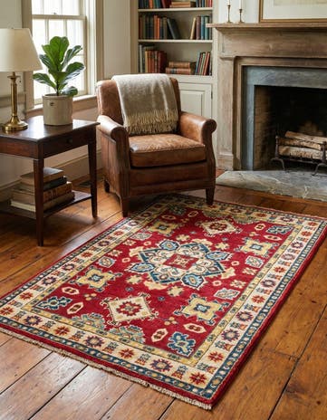 2' 8 x 4' Hand Knotted Kazak Rug