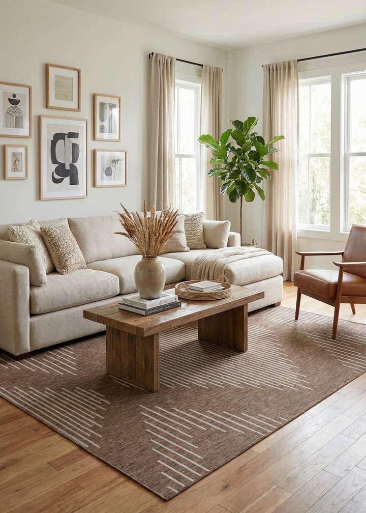 9' x 12' Easy-Clean Modern Indoor / Outdoor Rug