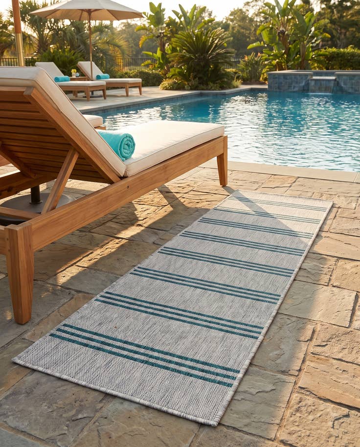 Detail image of 2' x 6' Easy-Clean Jill Zarin Anguilla Indoor / Outdoor Runner Rug