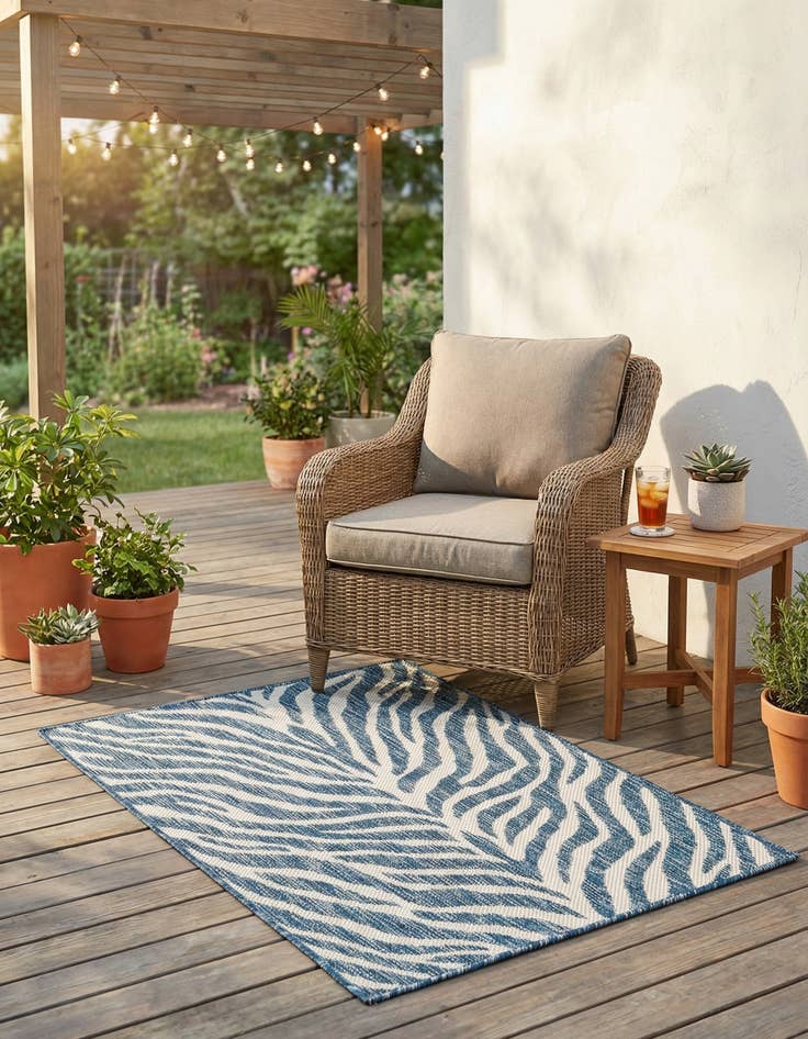 Detail image of 2' x 3'  Washable Safari Indoor / Outdoor Rug