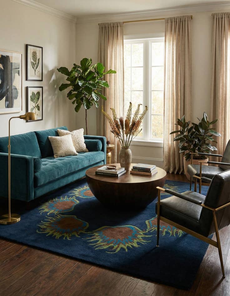 Detail image of 7' 7 x 7' 7 Luna Square Rug