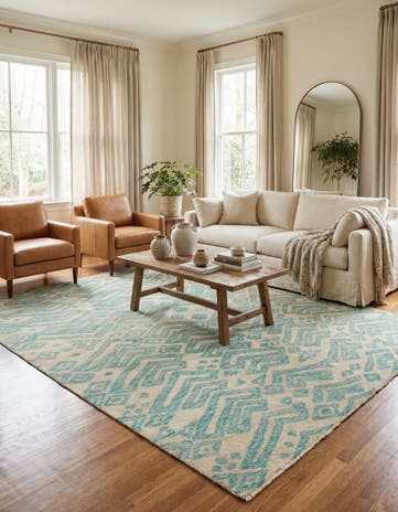 8' 4 x 10' 4 Hand Knotted Darya Wool Rug