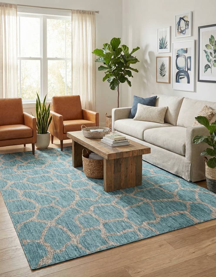 Detail image of 7' x 10'  Washable Safari Indoor / Outdoor Rug