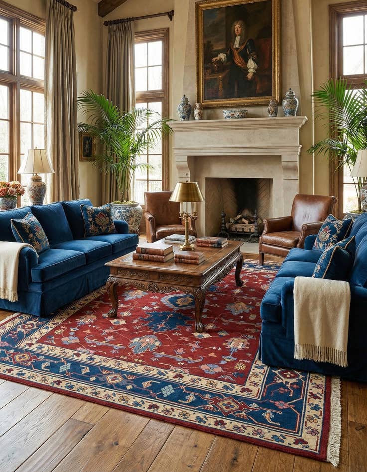 Detail image of 8' 1 x 10' 1 Soumack Kelim Rug