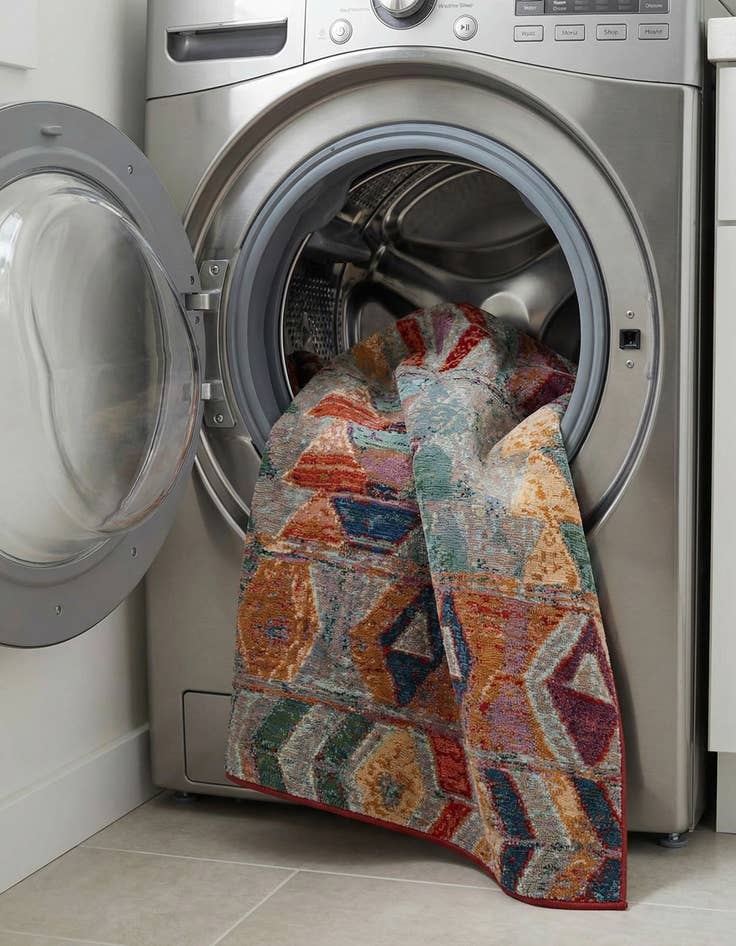 Detail image of 2' 7 x 12'  Washable Modern Indoor / Outdoor Runner Rug