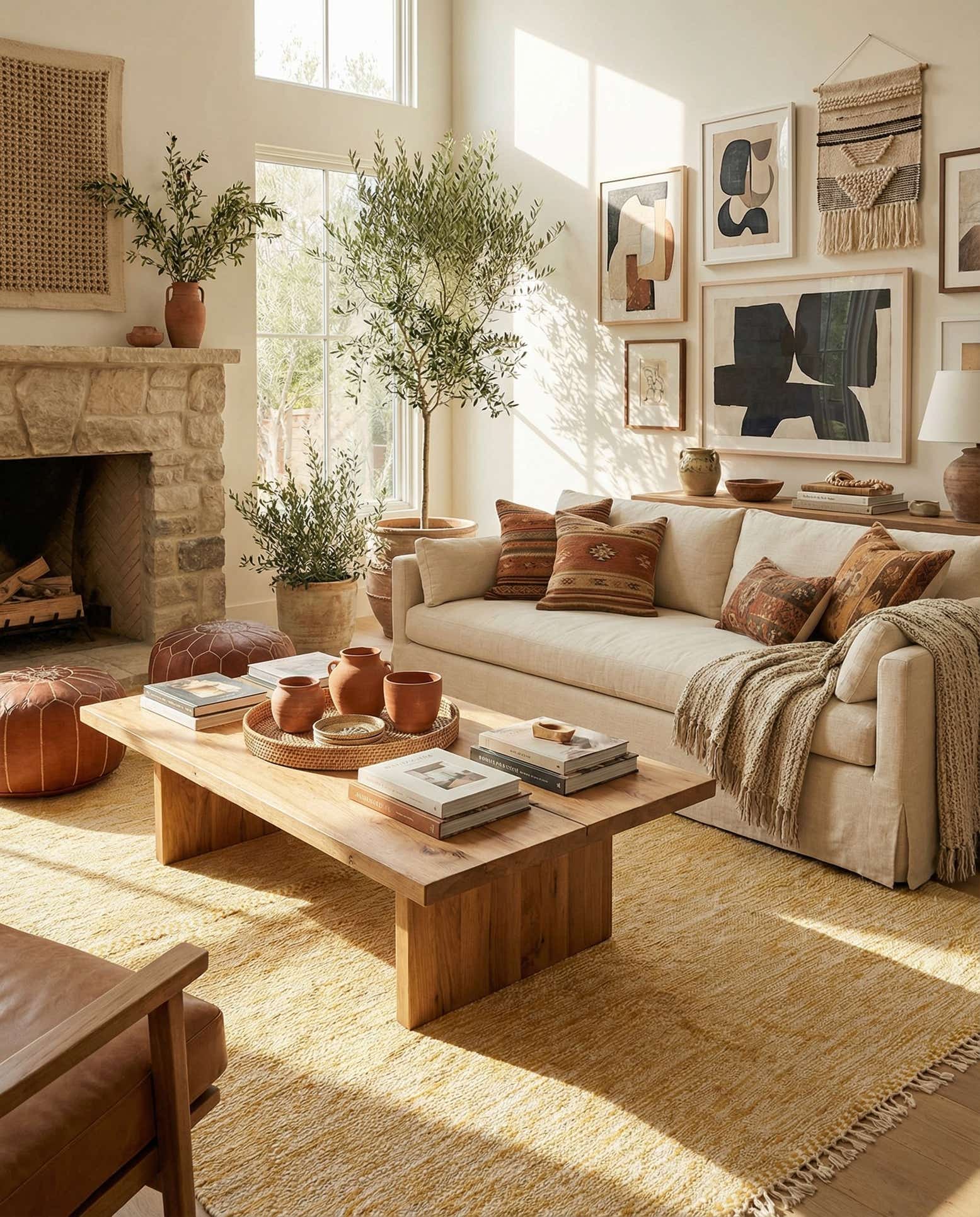 6' 7 x 10' Hand Knotted Moroccan Wool Rug