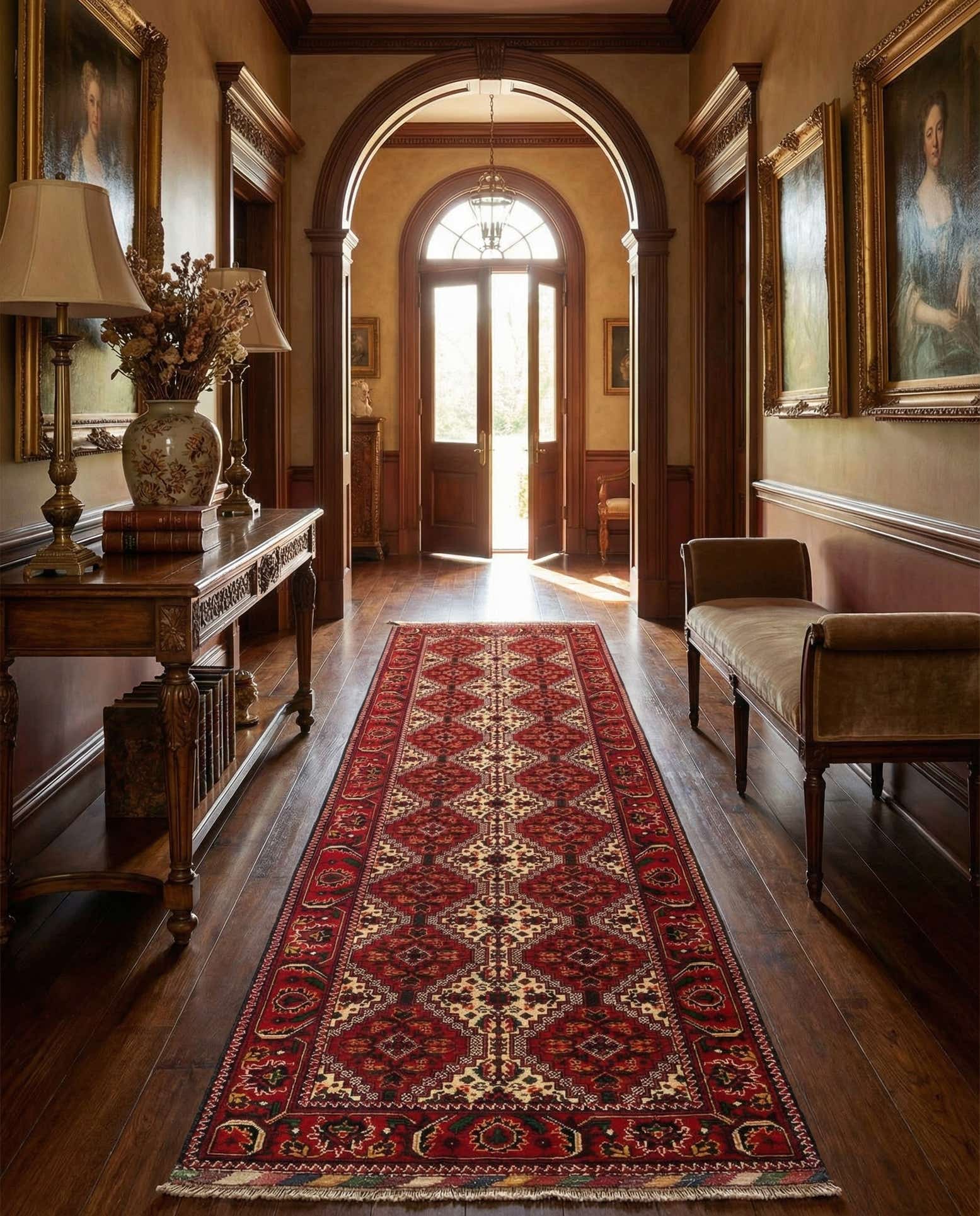 3' x 10' 1 Hand Knotted Afghan Ersari Wool Runner Rug