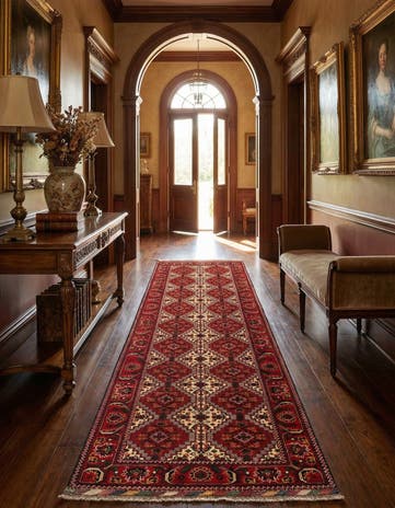 3' x 10' 1 Hand Knotted Afghan Ersari Wool Runner Rug