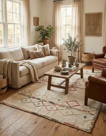 5' 7 x 8' 2 Hand Knotted Darya Wool Rug