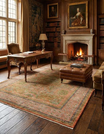 4' 10 x 6' 11 Hand Knotted Mamluk Rug