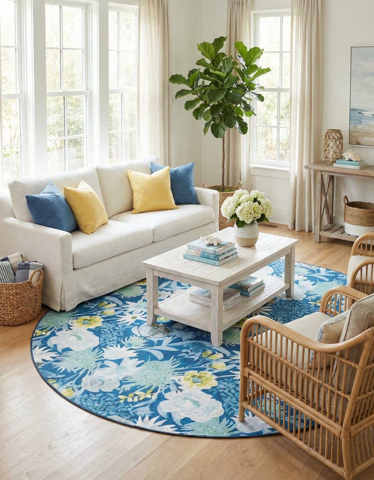 Detail image of  10' x 10'  Washable Jill Zarin Caribbean Indoor / Outdoor Square Rug