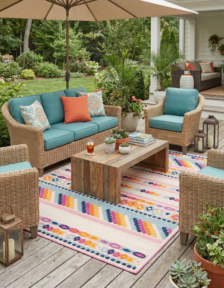 Detail image of  7' x 10'  Washable Aruba Indoor / Outdoor Rug