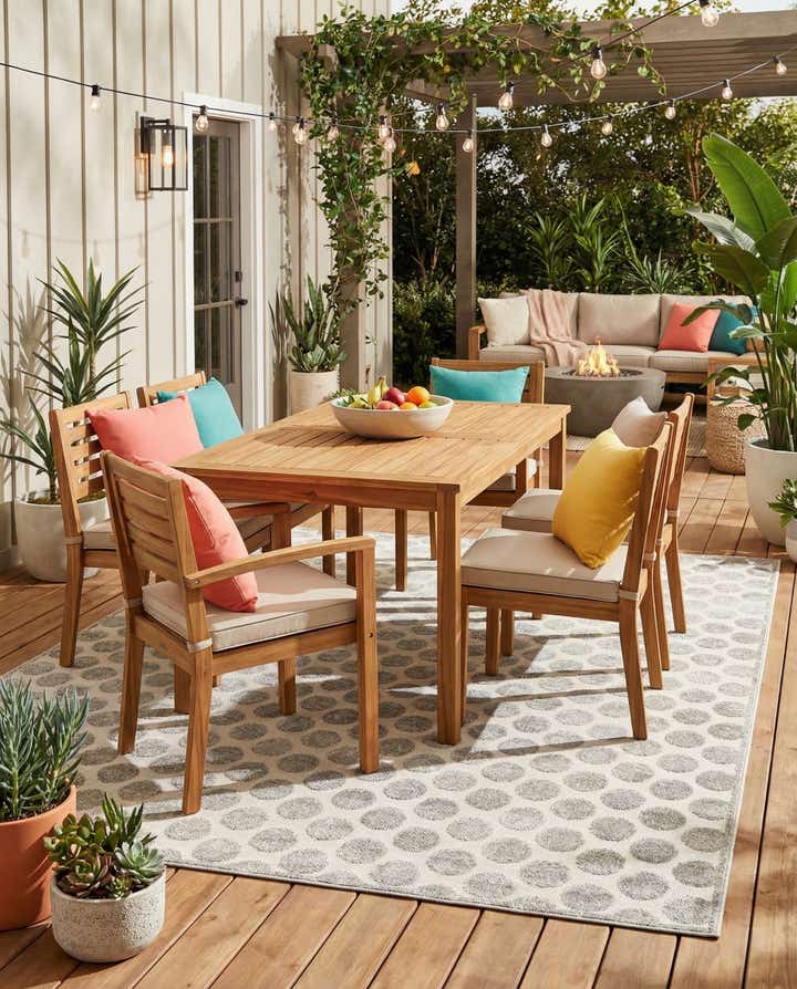 7' 10 x 10' Easy-Clean Sabrina Soto Indoor / Outdoor Rug