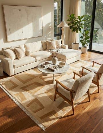 6' 8 x 9' 11 Hand Knotted Darya Wool Rug