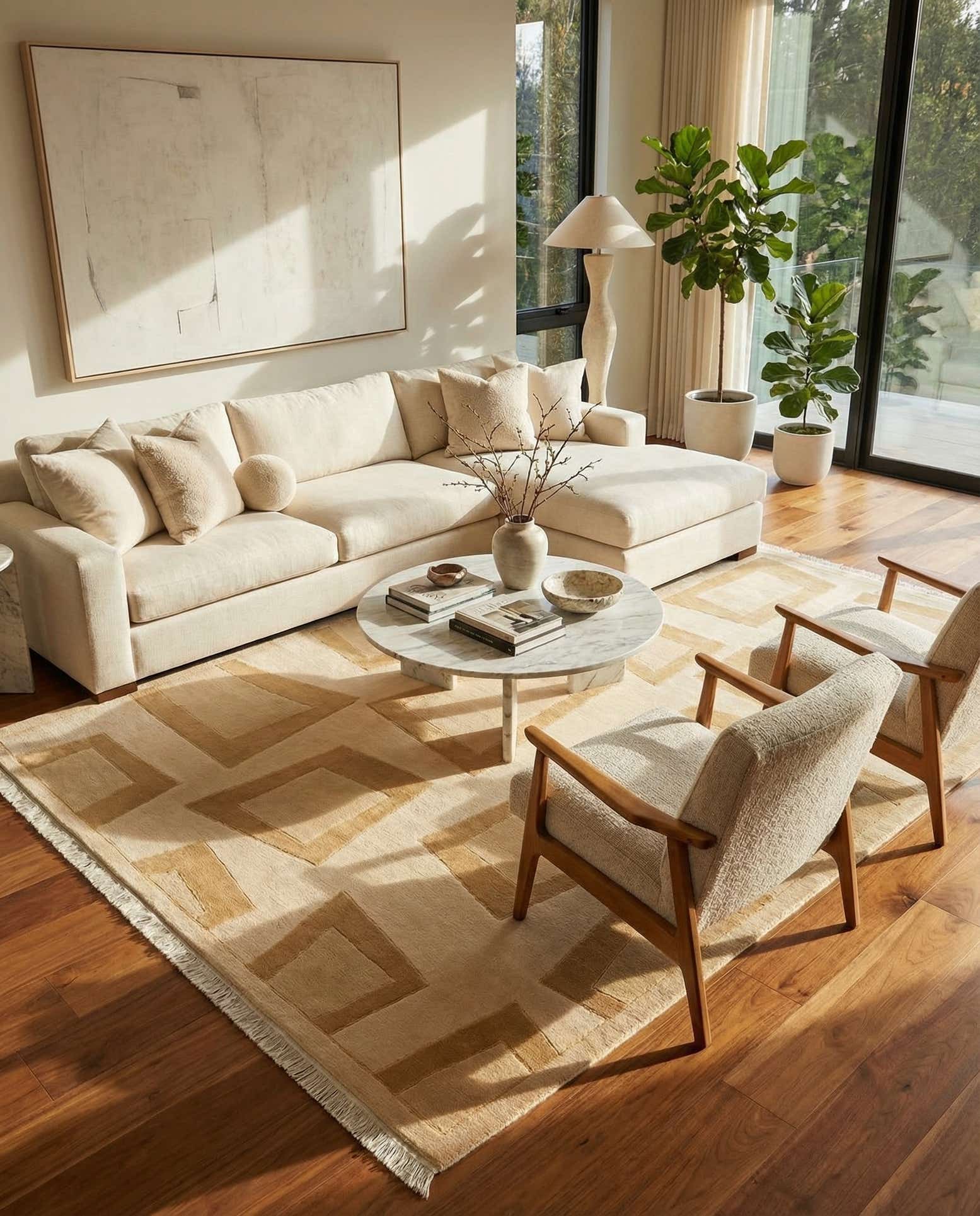 6' 8 x 9' 11 Hand Knotted Darya Wool Rug