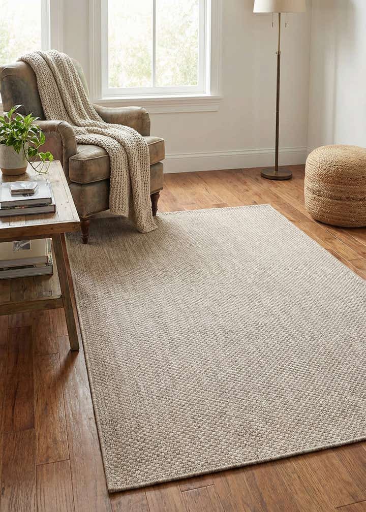 4' x 6' Easy-Clean Solid Indoor / Outdoor Rug