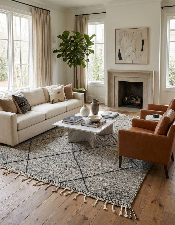 Detail image of 8' 3 x 11' 6  Hand Knotted Moroccan Wool Rug