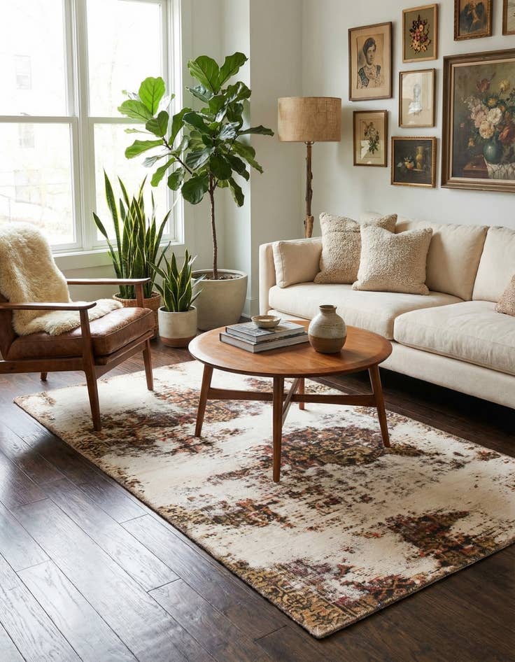 Detail image of  3' x 5' 4  Hand Knotted Ultra Vintage Persian Wool Rug