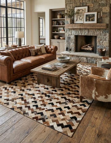 5' 1 x 7' 11 Cowhide - Patchwork Rug