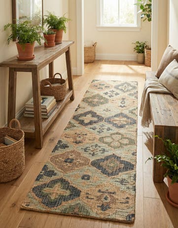 2' 7 x 10' Hand Woven Kala Handwoven Jute Runner Rug